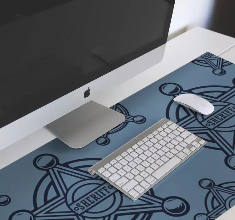 Musmatta gaming sheriffstjärna motiv - Tenstickers