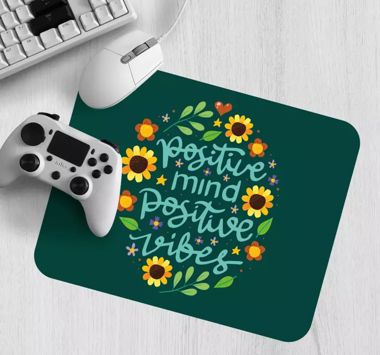 Musmatta med citat positiva tankar vibes - Tenstickers