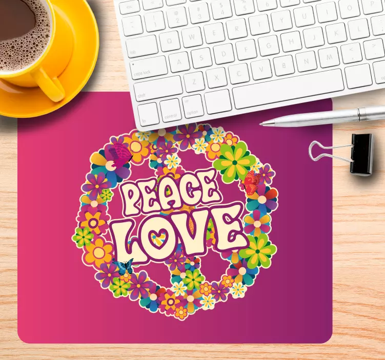 Musmatta med citat vibrant botanisk harmoni - Tenstickers
