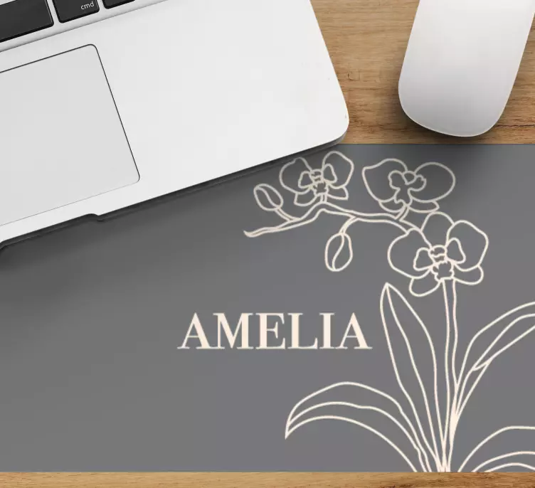 Musmatta med namn elegant blommig arrangemang - Tenstickers