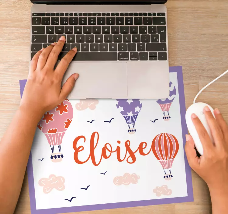 Musmatta med namn färgglada luftballonger - Tenstickers