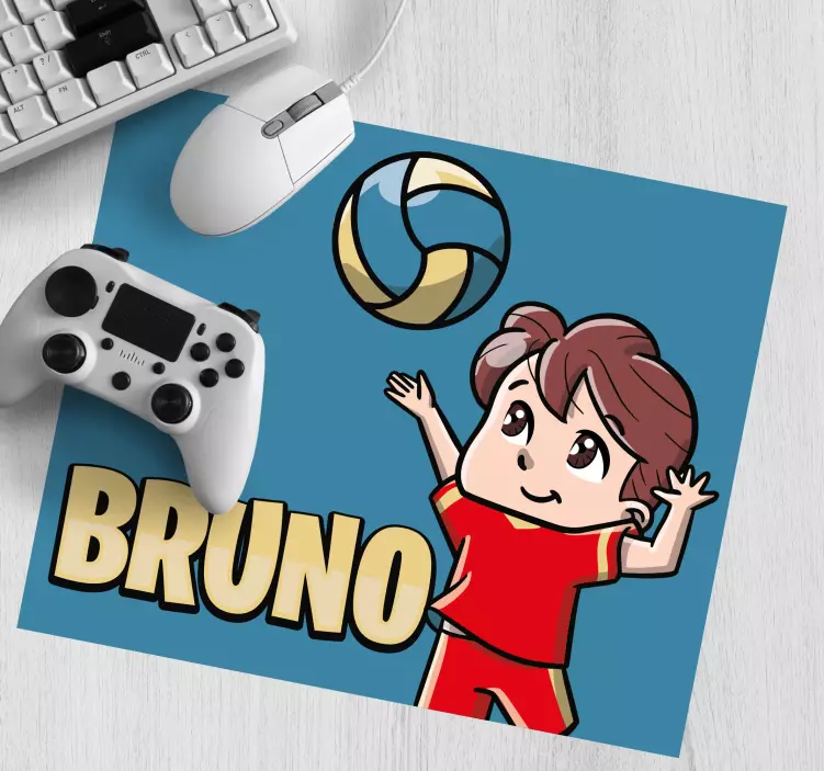 Musmatta med namn glad barn lekande - Tenstickers