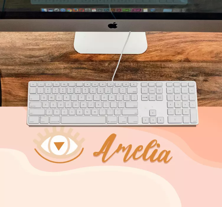 Musmatta med namn personlig ögon grafik - Tenstickers