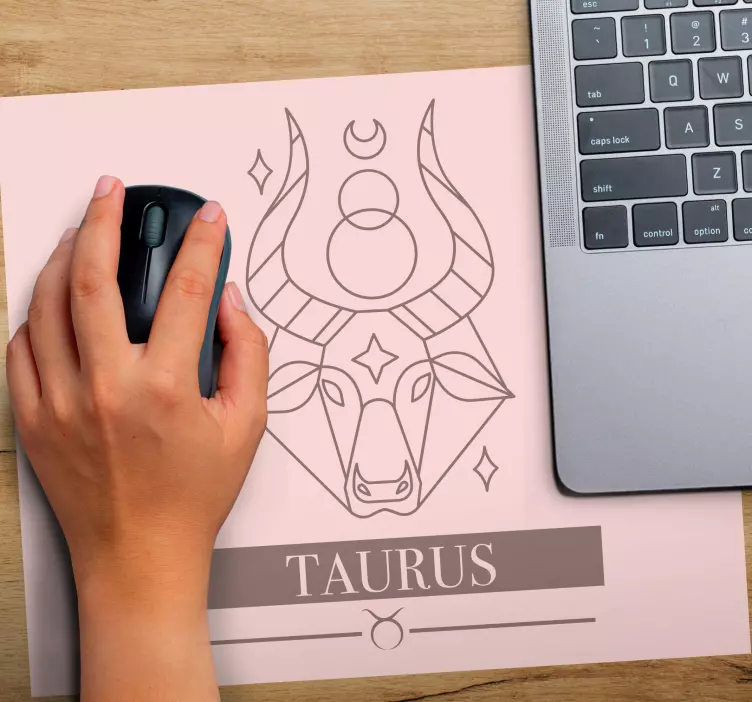 Musmatta med namn styliserad taurus grafik - Tenstickers