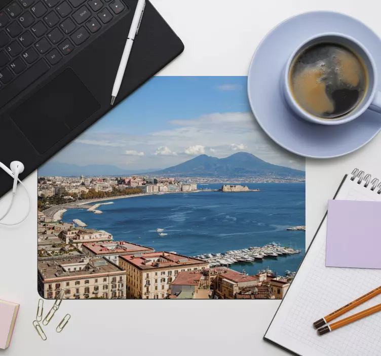 Musmatta med världskarta coastal view port - Tenstickers