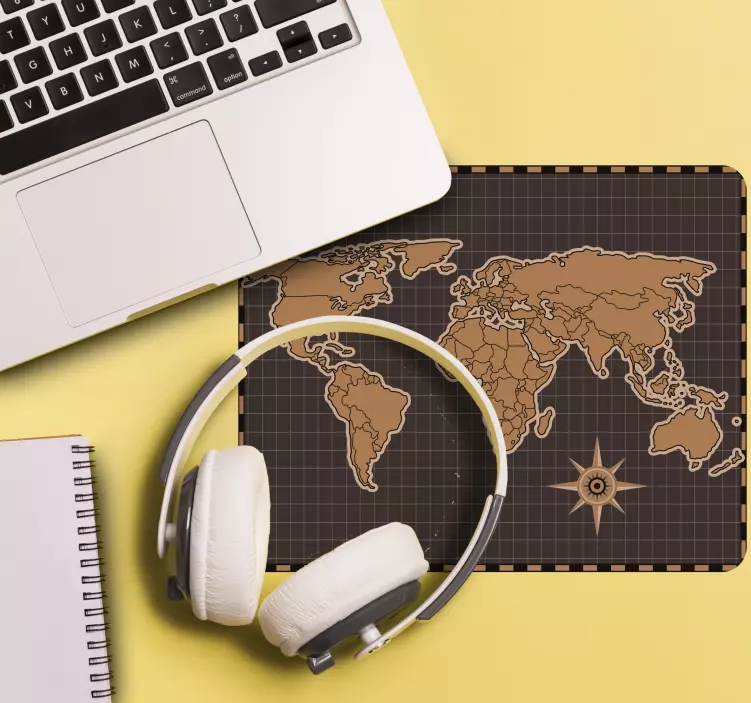 Musmatta med världskarta omfattande världskarta - Tenstickers