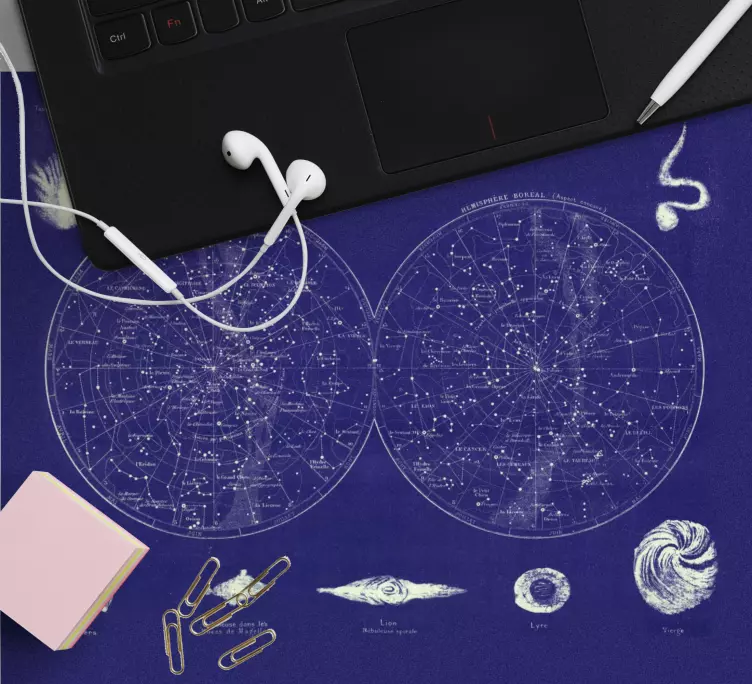 Musmatta med världskarta star chart cosmos - Tenstickers