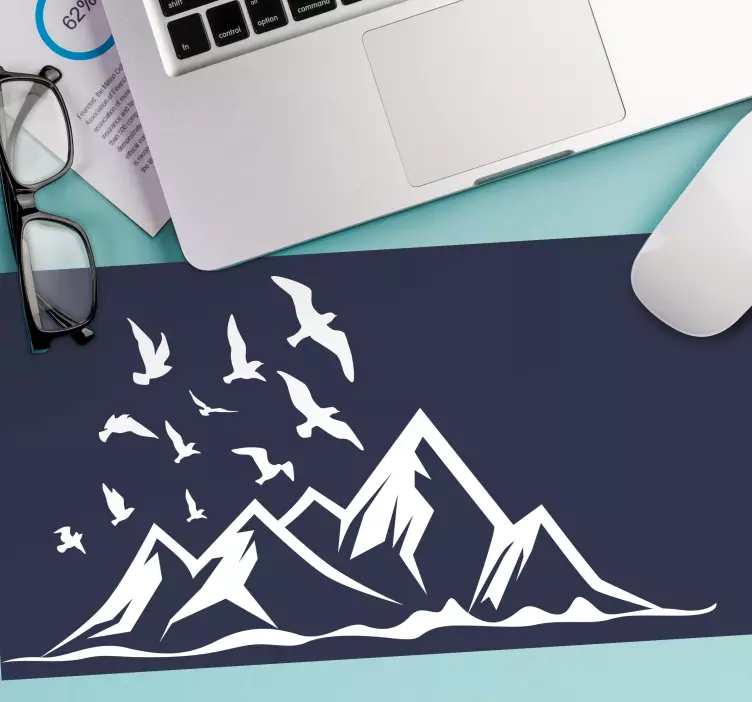 Musmatta med världskarta storslagna bergskedjor - Tenstickers