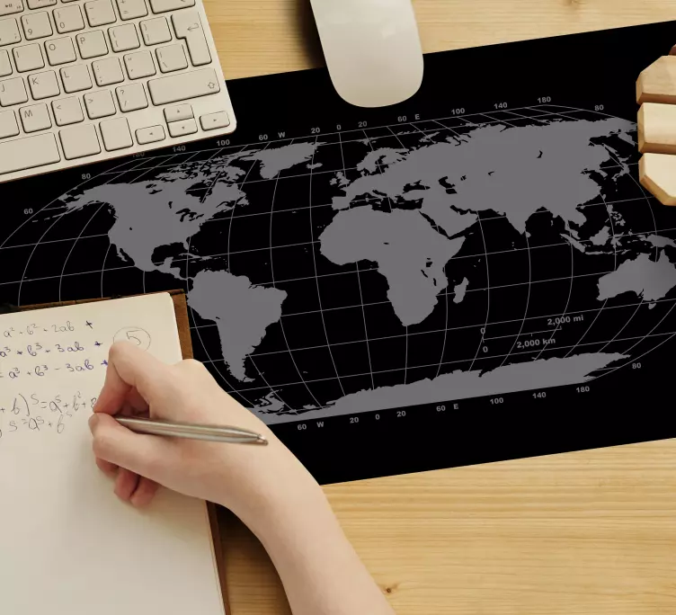 Musmatta med världskarta världskarta rutnät - Tenstickers