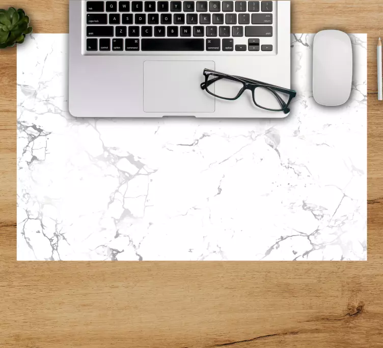 Musmatta mönster i vit marmor - Tenstickers