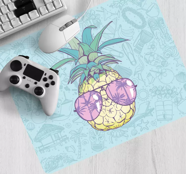 Original musmatta ananas med solglasögon - Tenstickers