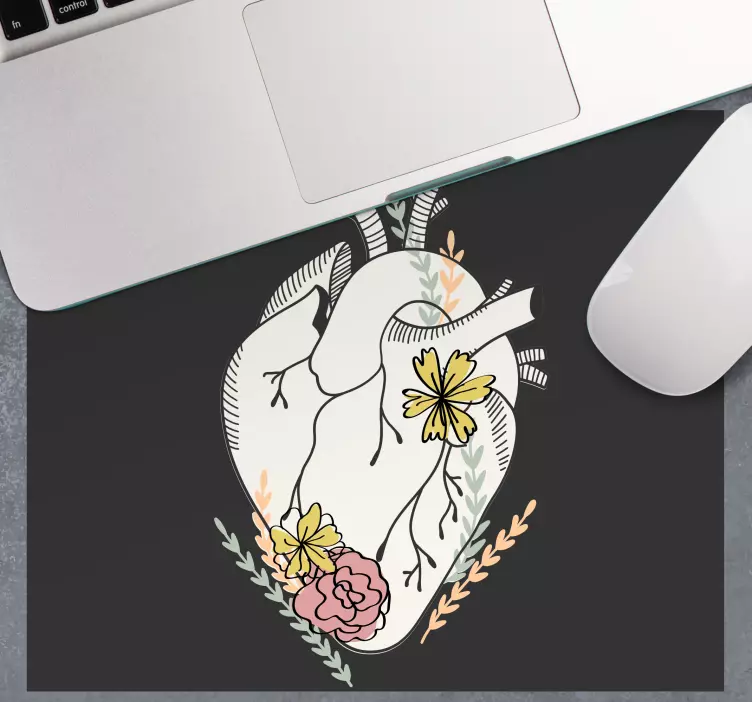 Original musmatta anatomiskt hjärta blommor - Tenstickers