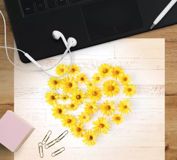 Original musmatta blomsterhjärtarrangemang - Tenstickers