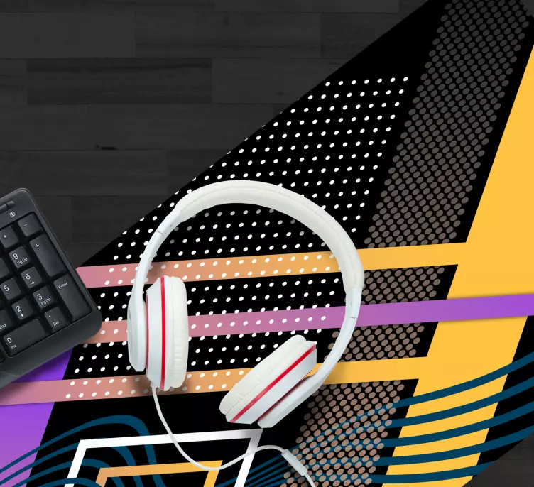 Original musmatta färgglada geometriska ränder - Tenstickers