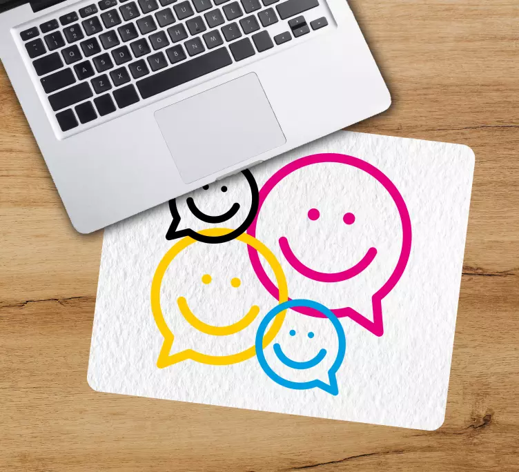 Original musmatta färgglada leende ikoner - Tenstickers