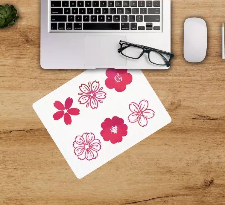 Original musmatta floral blomster motiv - Tenstickers