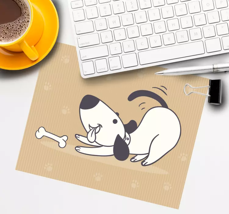 Original musmatta lekfull hund med ben - Tenstickers