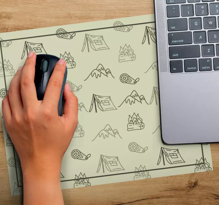 Original musmatta med campingtemat illustrationer - Tenstickers