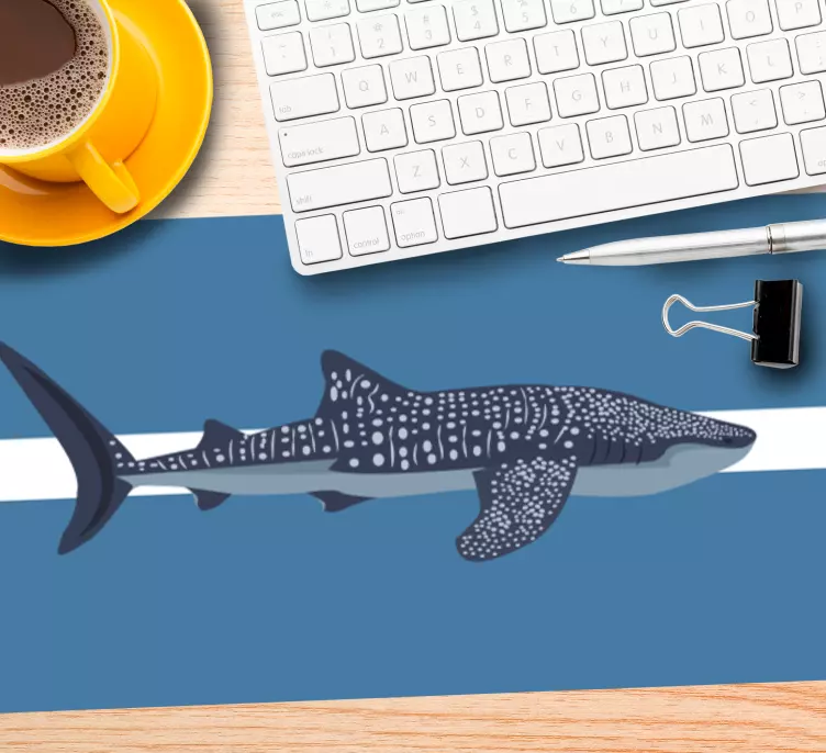 Original musmatta med design av simmande hajar - Tenstickers