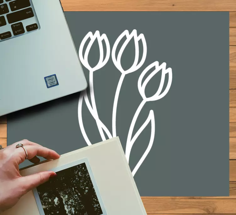 Original musmatta med elegant blommönster - Tenstickers