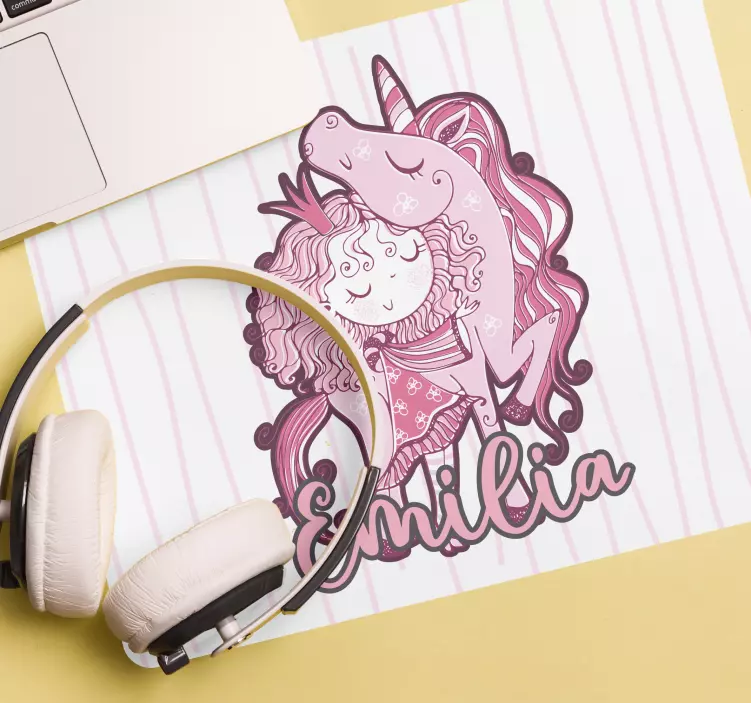 Original musmatta med fantasifull enhörningsillustration - Tenstickers