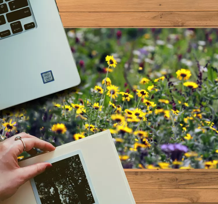 Original musmatta med livfullt blommönster - Tenstickers