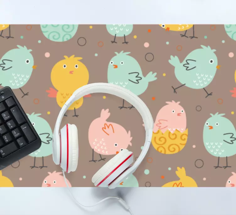 Original musmatta med livliga fågelmotiv - Tenstickers