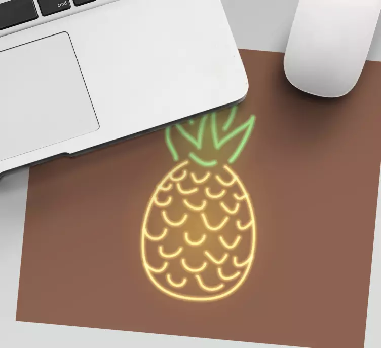 Original musmatta neon ananas grafik - Tenstickers
