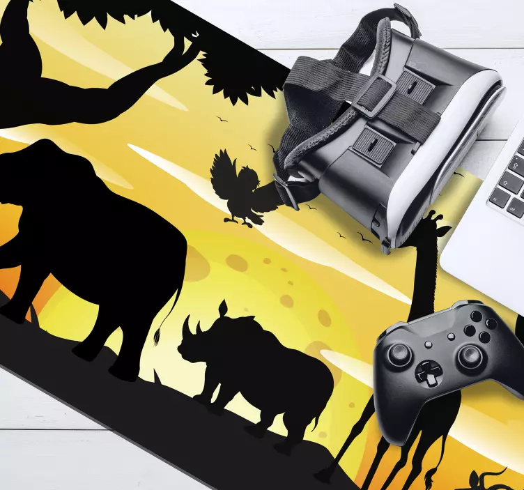 Original musmatta savannens silhuett scen - Tenstickers