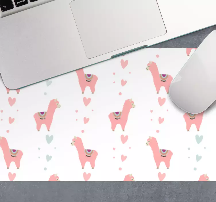 Original musmatta söt llama hjärtan - Tenstickers