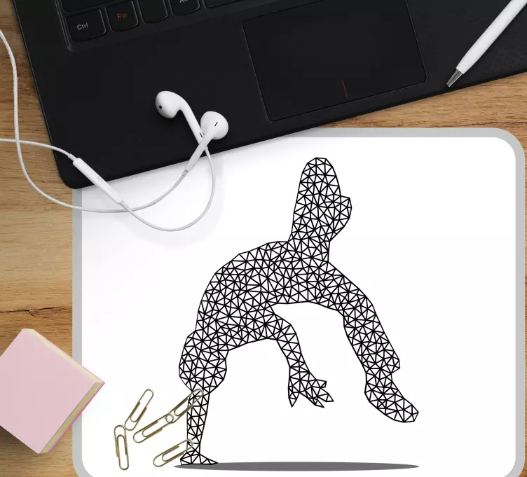 Original musmatta svart geometrisk figur - Tenstickers