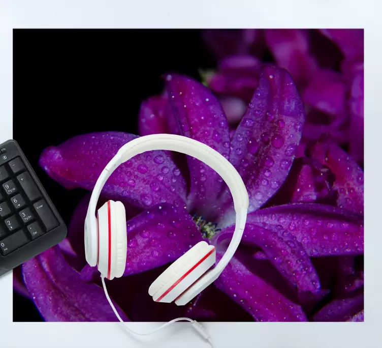 Original musmatta vibrant blommor närbild - Tenstickers