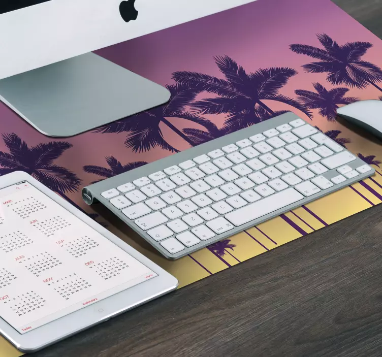 Palmträd silhuett mönster och texturer musmatta - Tenstickers