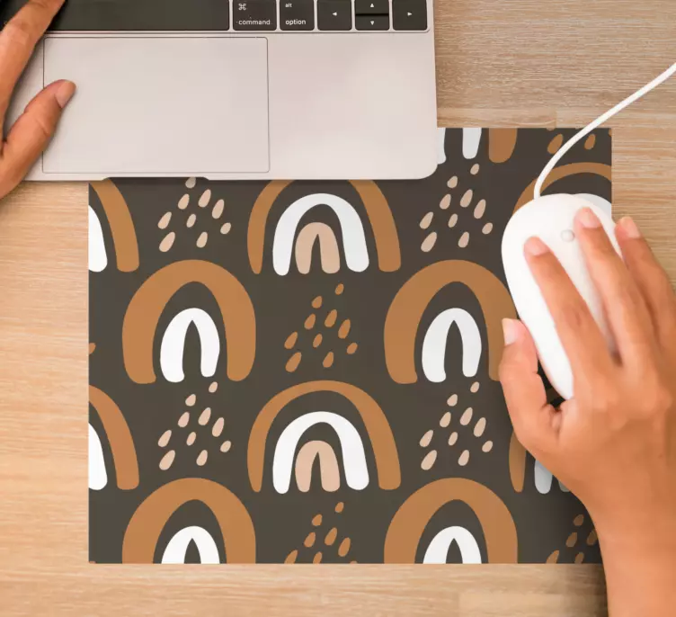 Regnbågsmönster med droppar och regnmusmatta - Tenstickers