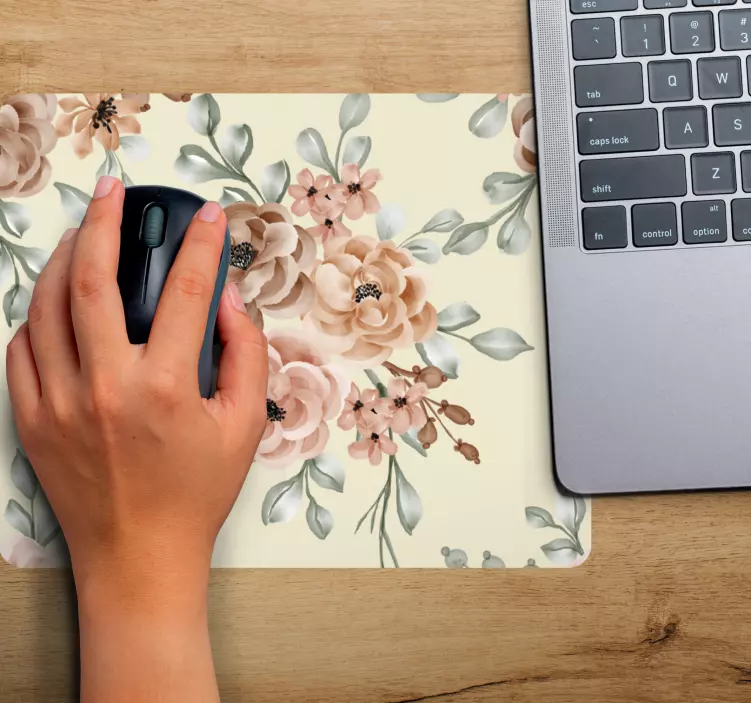 Romantiska stora oljemålningsrosor musmatta - Tenstickers