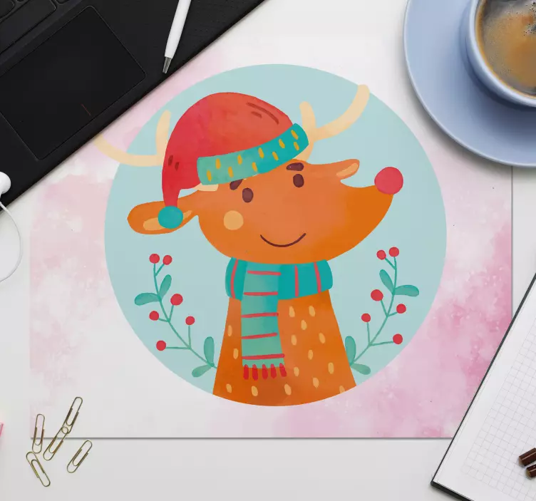 Rudolp med en hatt musmatta original - Tenstickers