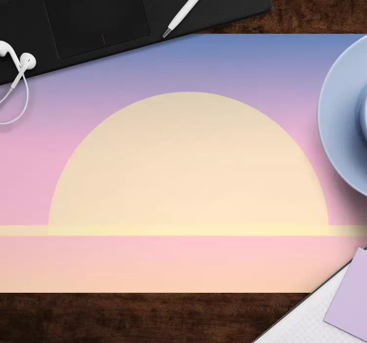 Serene sunset gradient mönster och texturer musmatta - Tenstickers