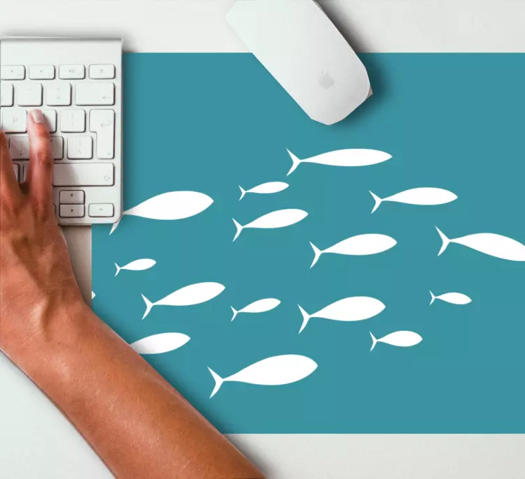 Simmande fiskar mönster och texturer musmatta - Tenstickers