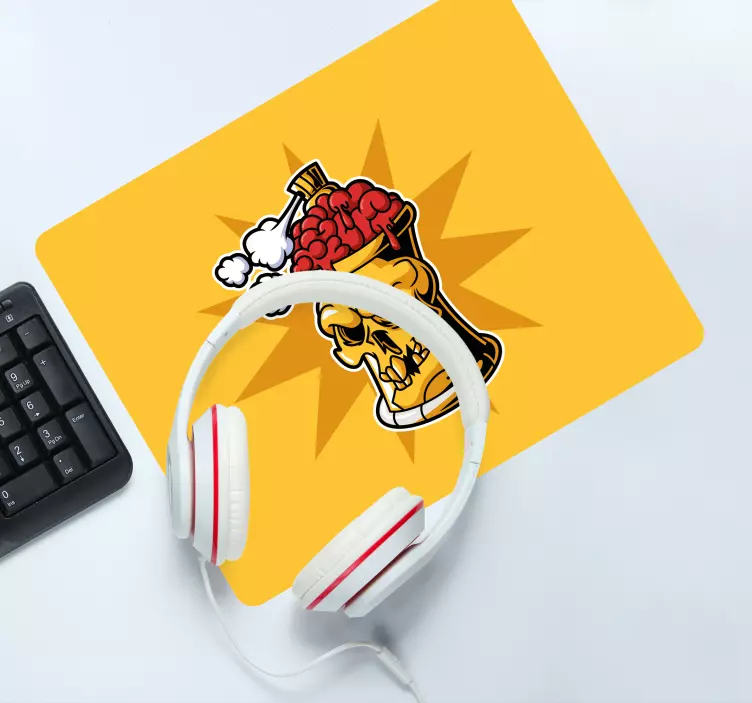 Skallehjärna dryck original musmatta - Tenstickers