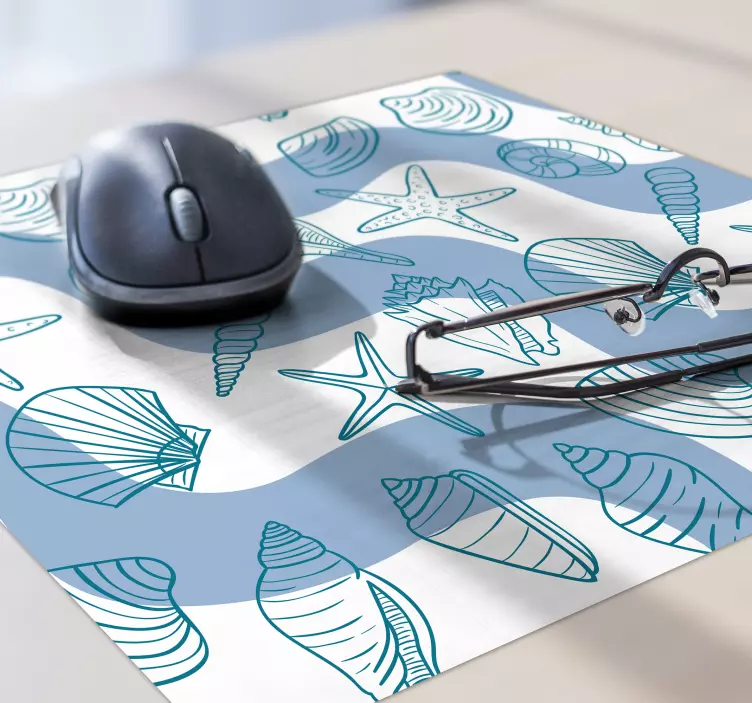 Snäckmotiv mönster och texturer musmatta - Tenstickers
