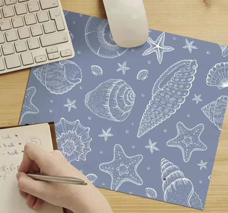 Snäckor och stjärnor mönster och texturer musmatta - Tenstickers