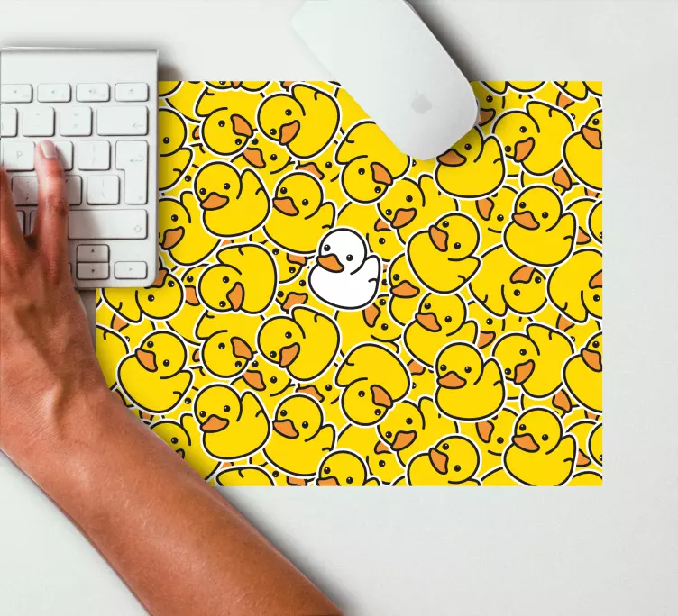 Söt anka mönster original musmatta - Tenstickers