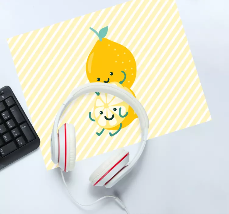 Söta fruktiga figurer original musmatta - Tenstickers