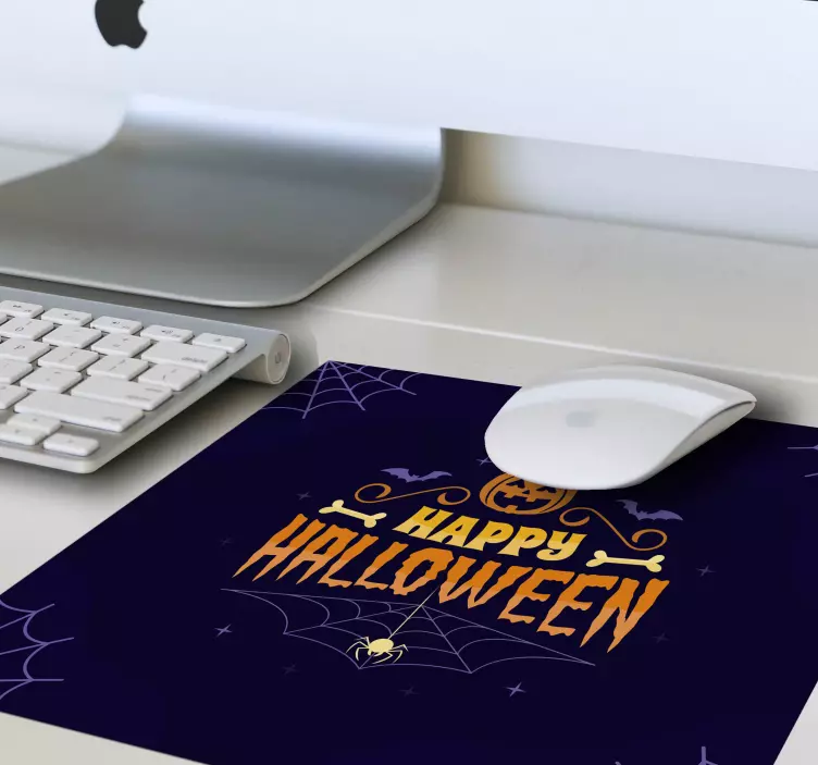Spöklika halloween-tema mönster och texturer musmatta - Tenstickers