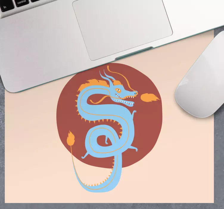 Stiliserad drake illustration anime musmatta - Tenstickers