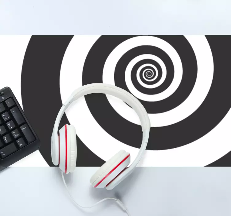 Svartvita hypnotiska musmattor - Tenstickers