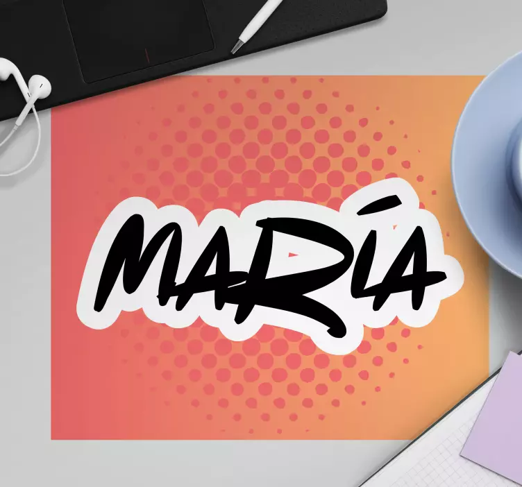 Swag graffity stil orange bakgrund mus matta - Tenstickers