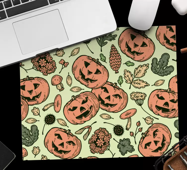 Tecknad pumpor halloween original musmatta - Tenstickers