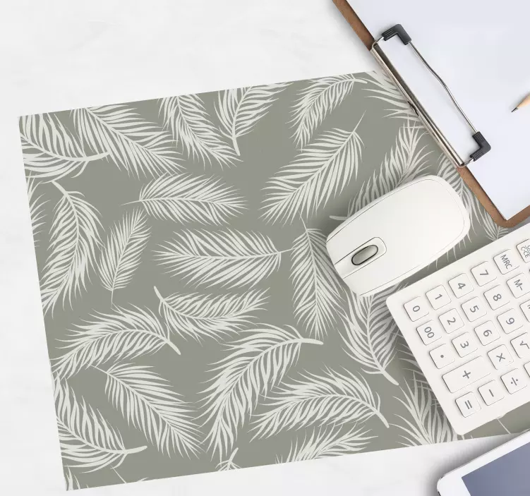 Tropisk beige hamptons mönster musmatta - Tenstickers