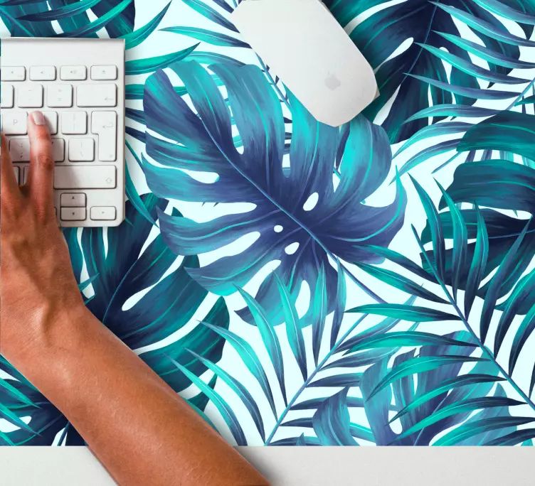 Tropisk blad idé mönster och texturer musmatta - Tenstickers